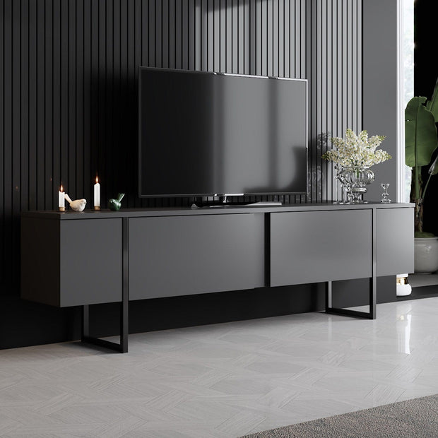 Mobile TV con 2 ante Luxe Antracite (2)