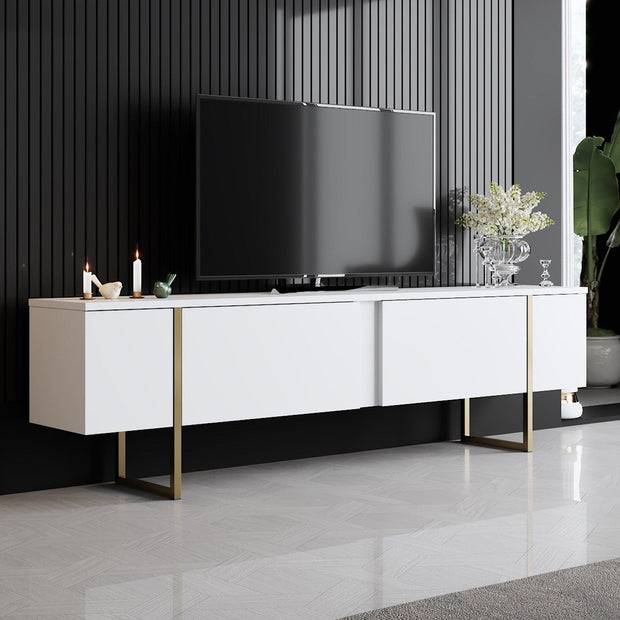 Mobile TV con 2 ante Luxe Bianco (2)