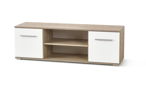 Halmar Mobile TV con 2 cassetti e 2 ante Liamis RTV-1 Bianco
