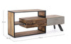 Bizzotto Mobile TV con 2 cassetti Manchester Naturale