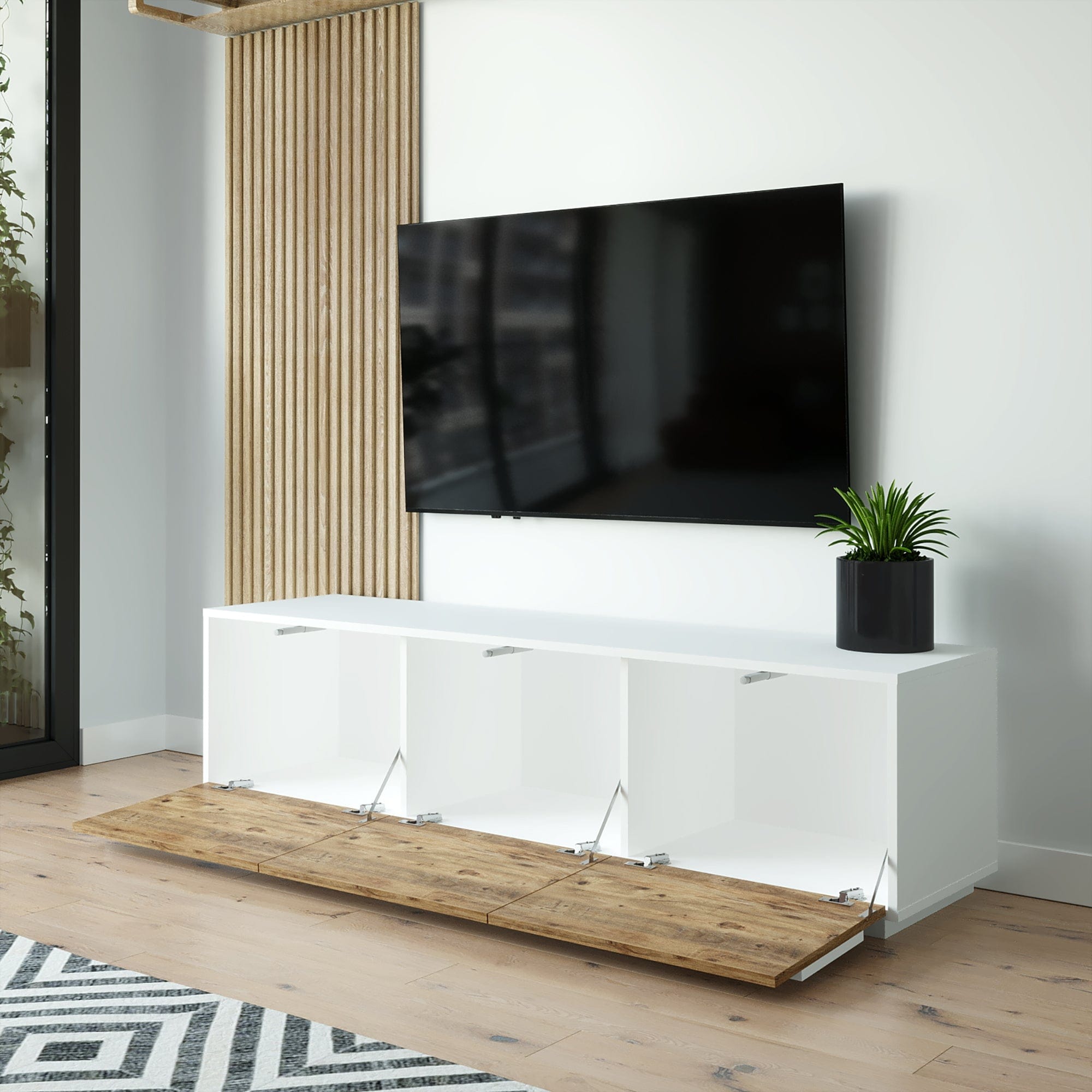 Mobile TV con 3 ante Future FR4-AW Grande Bianco (2)