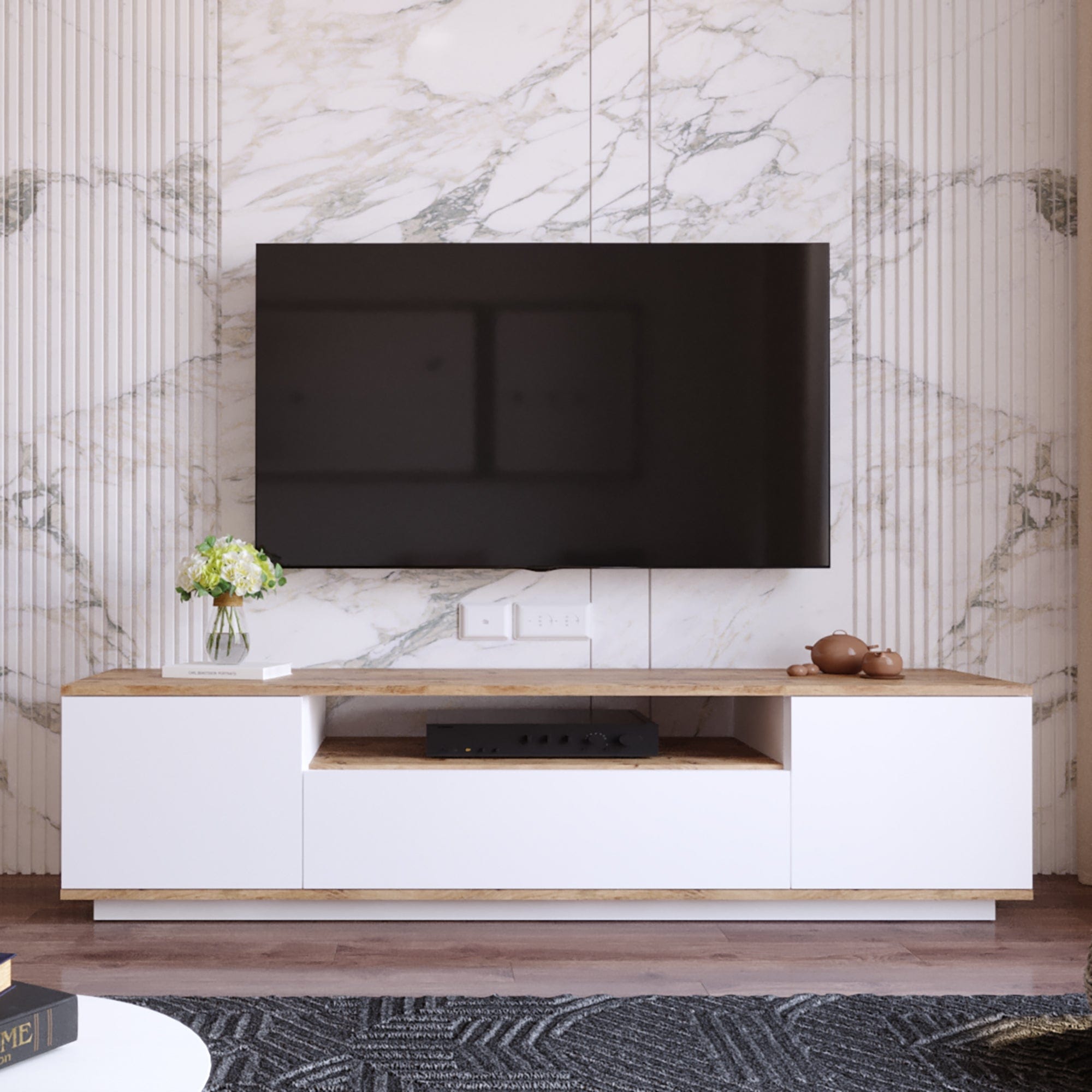 Mobile TV con 3 ante Future FR7-AW Grande Bianco