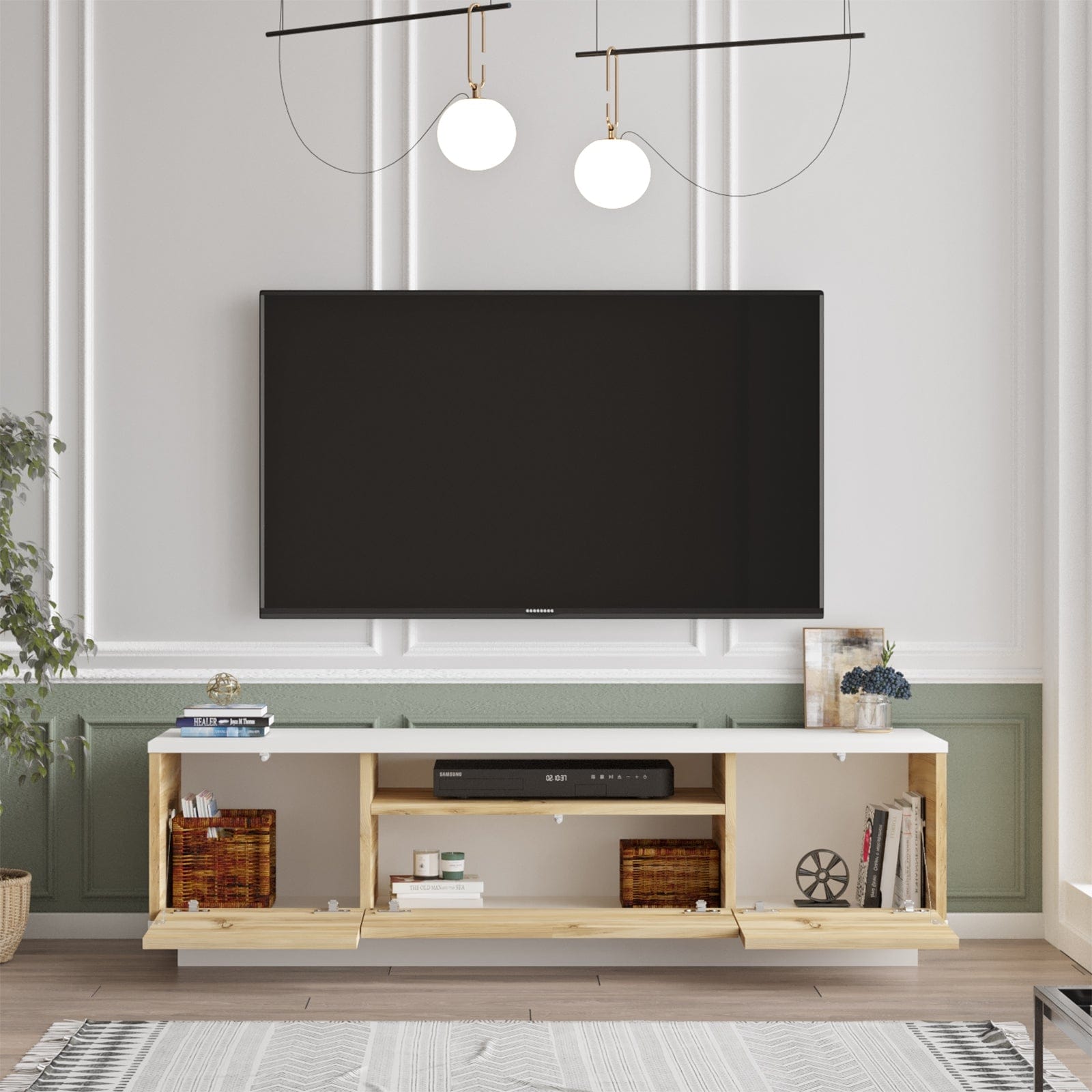 Mobile TV con 3 ante Luvio LV4-WK Bianco (1)
