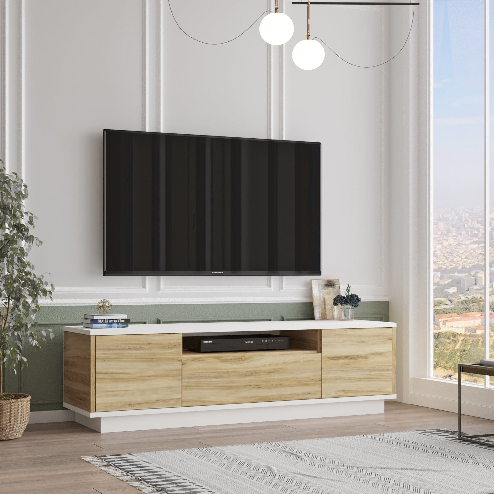 Mobile TV con 3 ante Luvio LV4-WK Bianco (2)