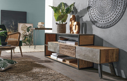Bizzotto Mobile TV con 3 cassetti Manchester Naturale