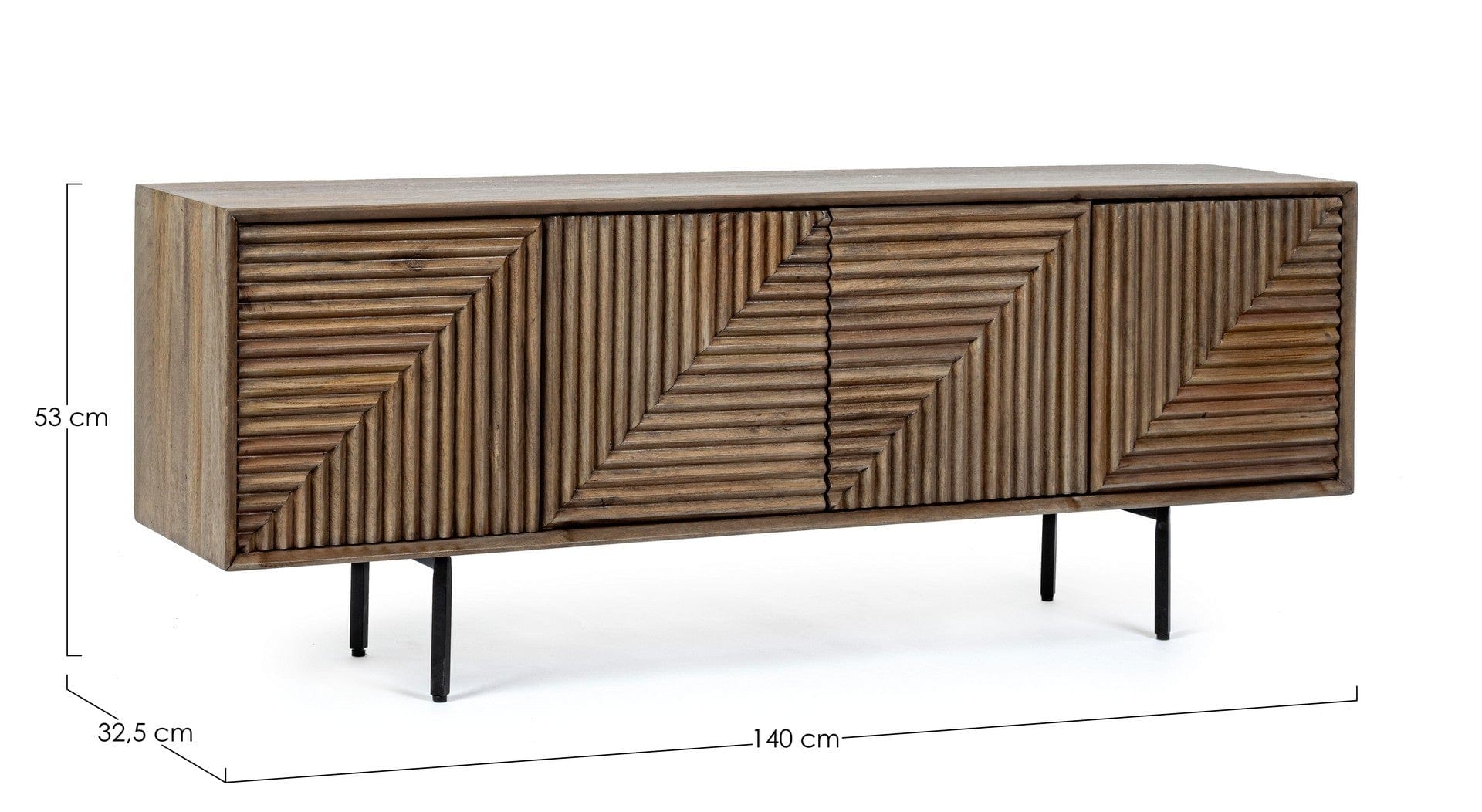 Bizzotto Mobile TV con 4 ante Darsey Naturale