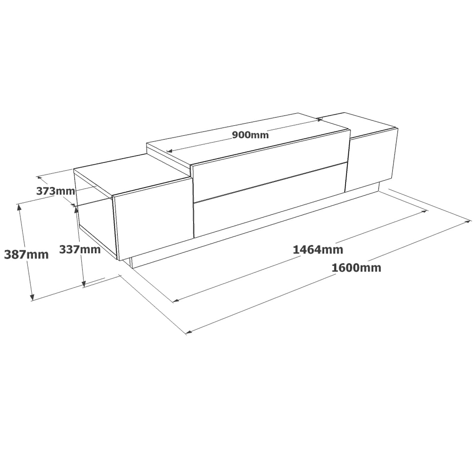 Mobile TV con 4 ante Floyd FD1-WK Bianco (5)