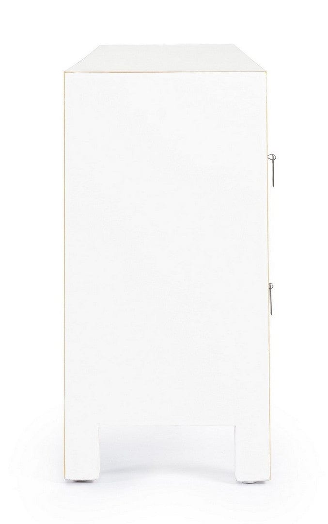 Bizzotto Mobile TV con 5 cassetti e 2 ante Pechino Bianco