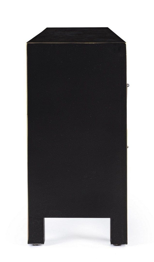 Bizzotto Mobile TV con 5 cassetti e 2 ante Pechino Nero