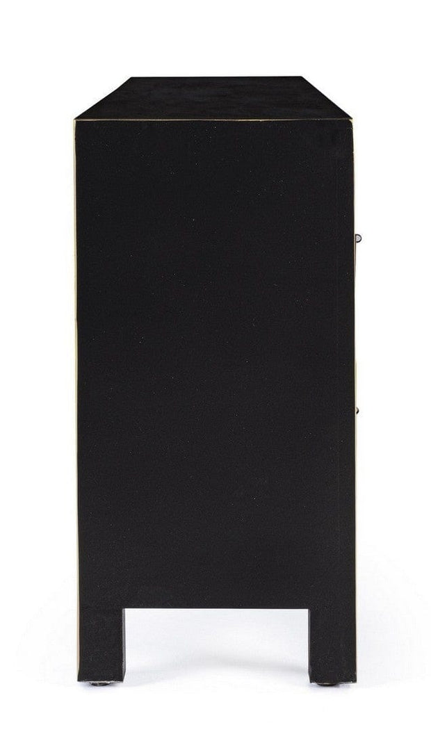 Bizzotto Mobile TV con 5 cassetti e 2 ante Pechino Nero