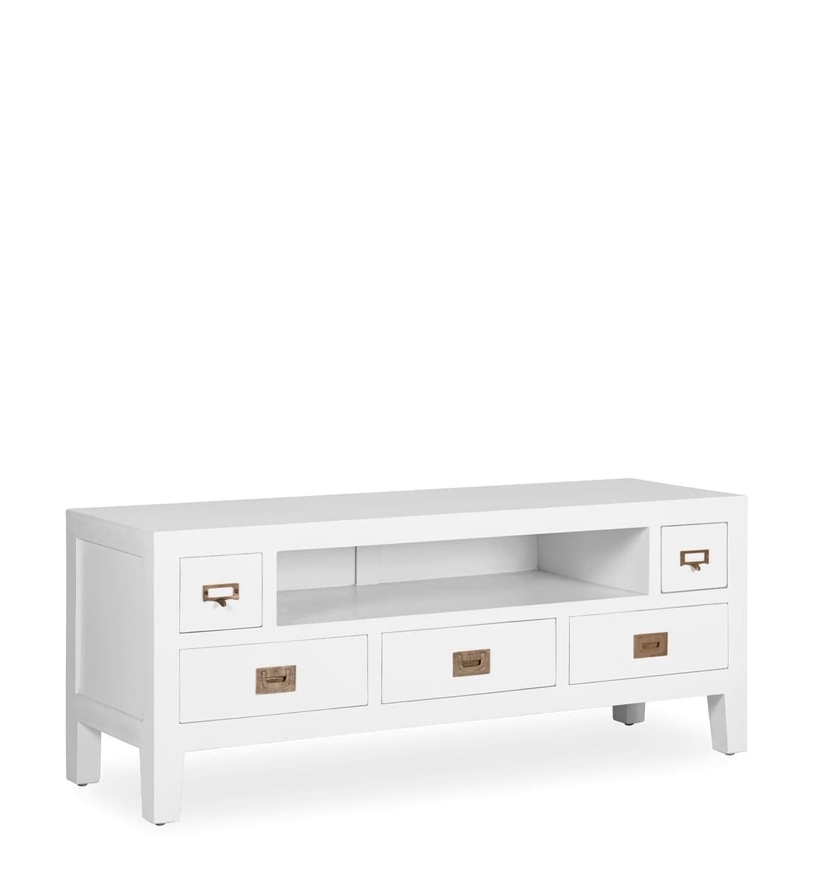 Mobile TV con 5 cassetti Everest Bianco