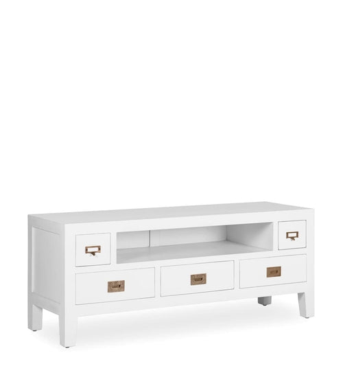 Mobile TV con 5 cassetti Everest Bianco