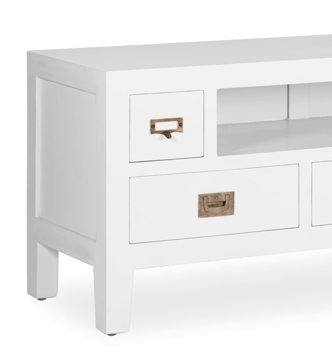 Mobile TV con 5 cassetti Everest Bianco (2)