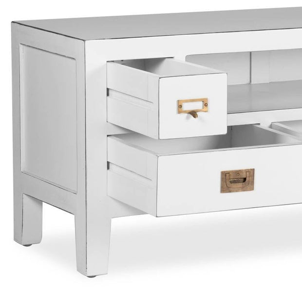 Mobile TV con 5 cassetti Everest Bianco (3)