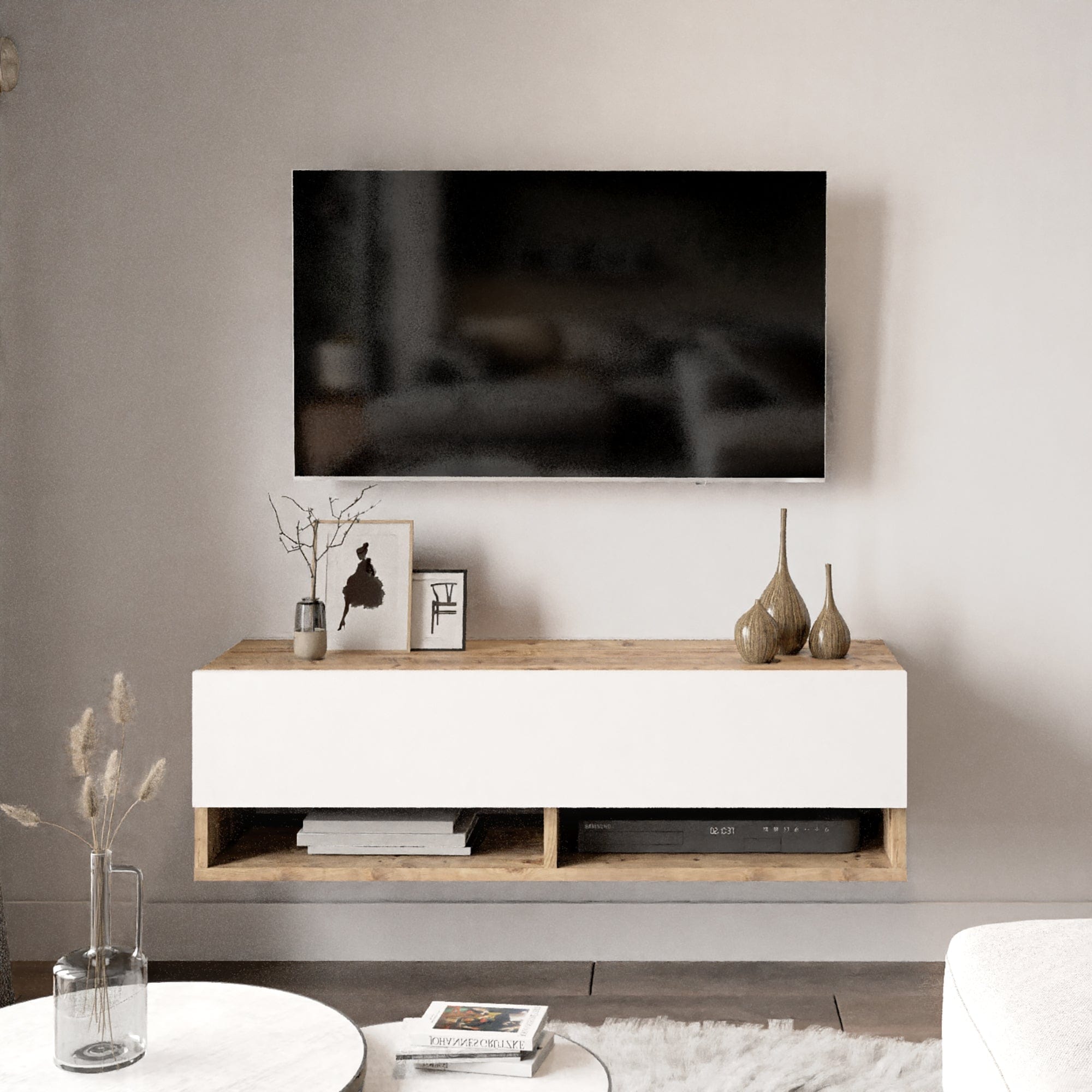 Mobile TV sospeso con 1 anta Future FR13-AW Bianco