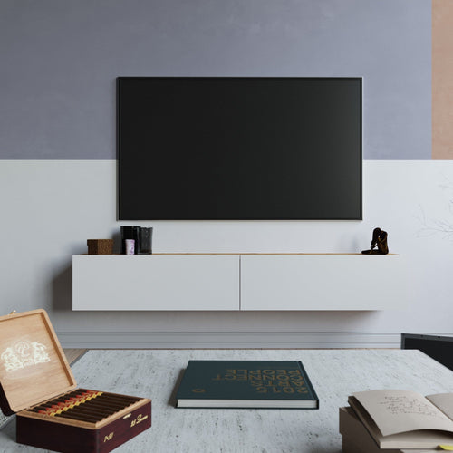 Mobile TV sospeso con 2 ante Future FR8-AW Grande Bianco