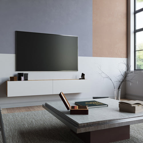 Mobile TV sospeso con 2 ante Future FR8-AW Grande Bianco (1)