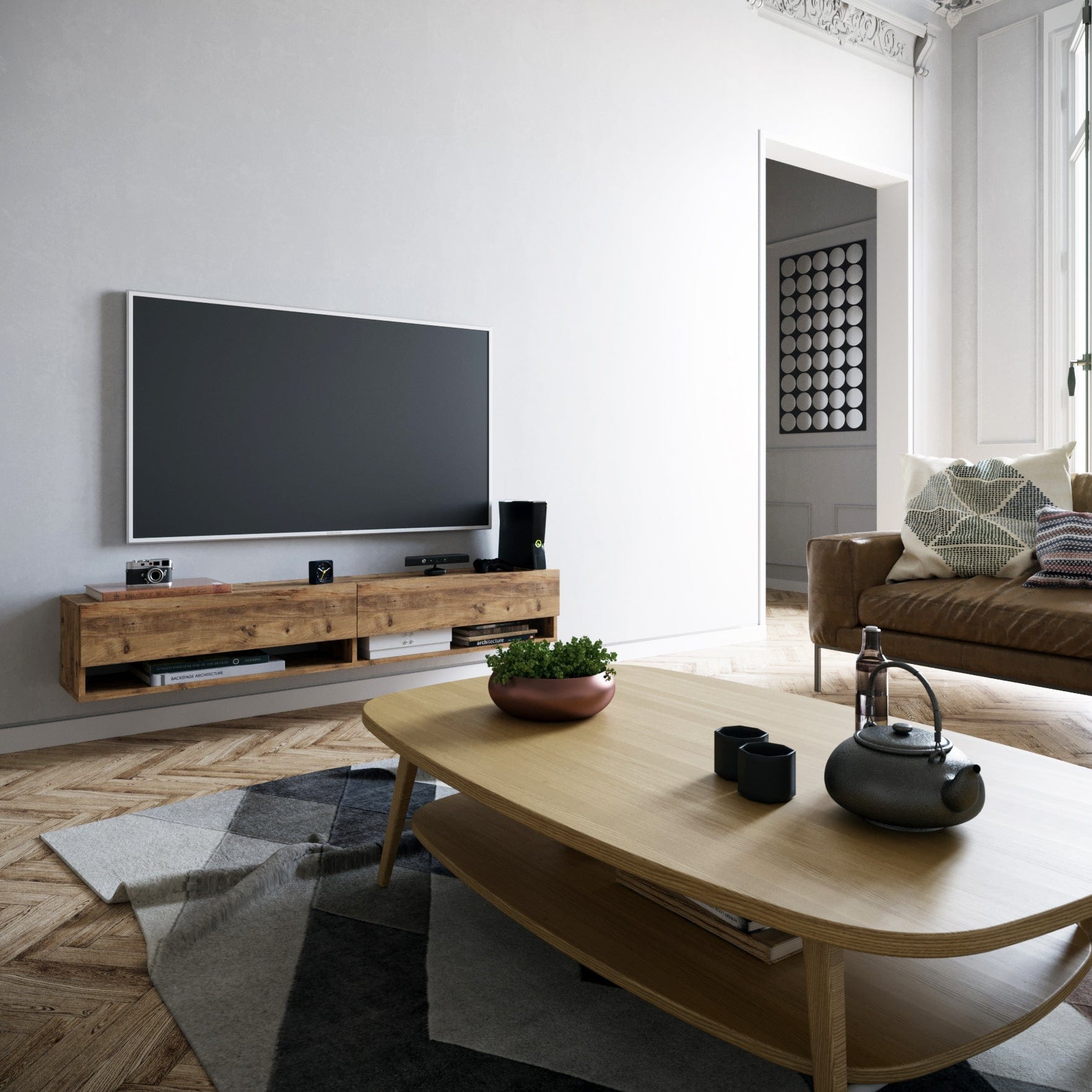 Mobile TV sospeso con 2 ante Future FR9-A Grande Naturale (3)