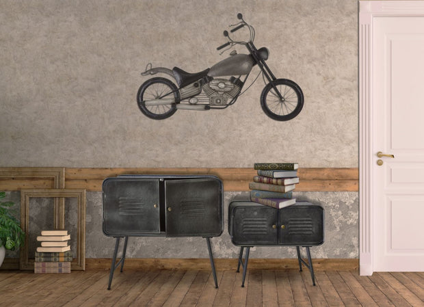 Mobiletto Iron School Coppia cm 88x38x78 - cm 70,5x30x58,5