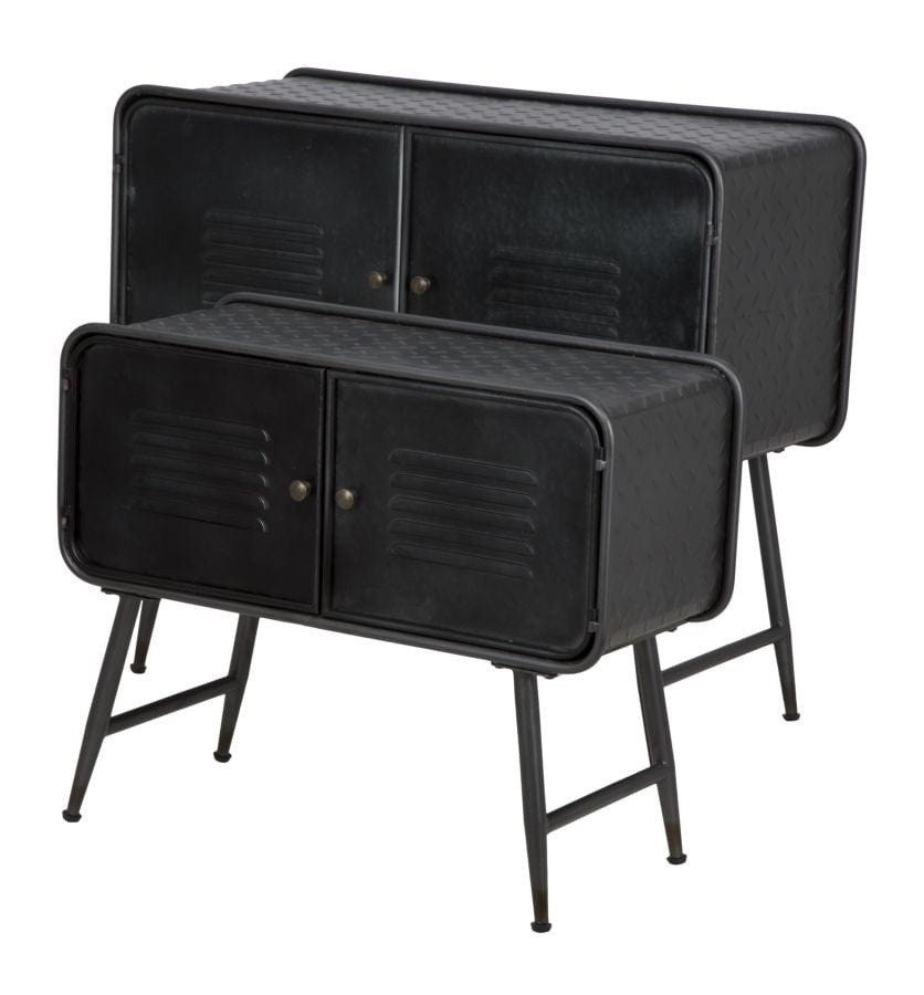 Mobiletto Iron School Coppia cm 88x38x78 - cm 70,5x30x58,5 (2)