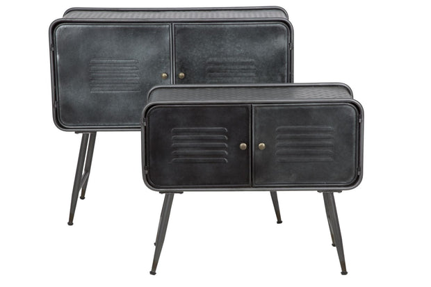 Mobiletto Iron School Coppia cm 88x38x78 - cm 70,5x30x58,5 (4)