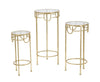 P/Telefono Gold Set 3 Pz cm Ø 33x70-28x60-23x50