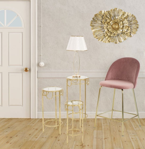 P/Telefono Gold Set 3 Pz cm Ø 33x70-28x60-23x50 (1)