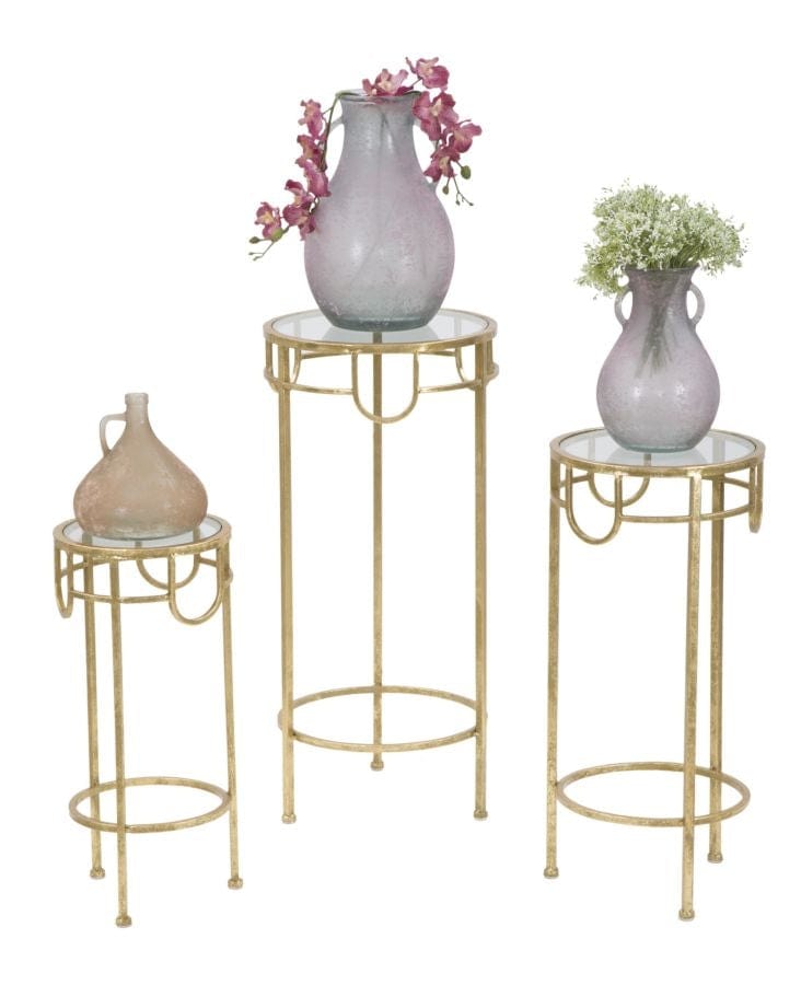 P/Telefono Gold Set 3 Pz cm Ø 33x70-28x60-23x50 (3)