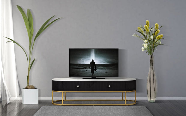 P/Tv Montpellier Nero cm 150x42x45