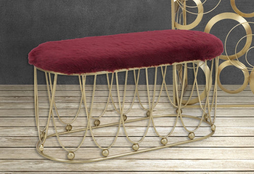 Panca Amelie Bordeaux cm 91,5x40,5x46
