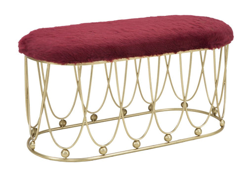Panca Amelie Bordeaux cm 91,5x40,5x46 (1)