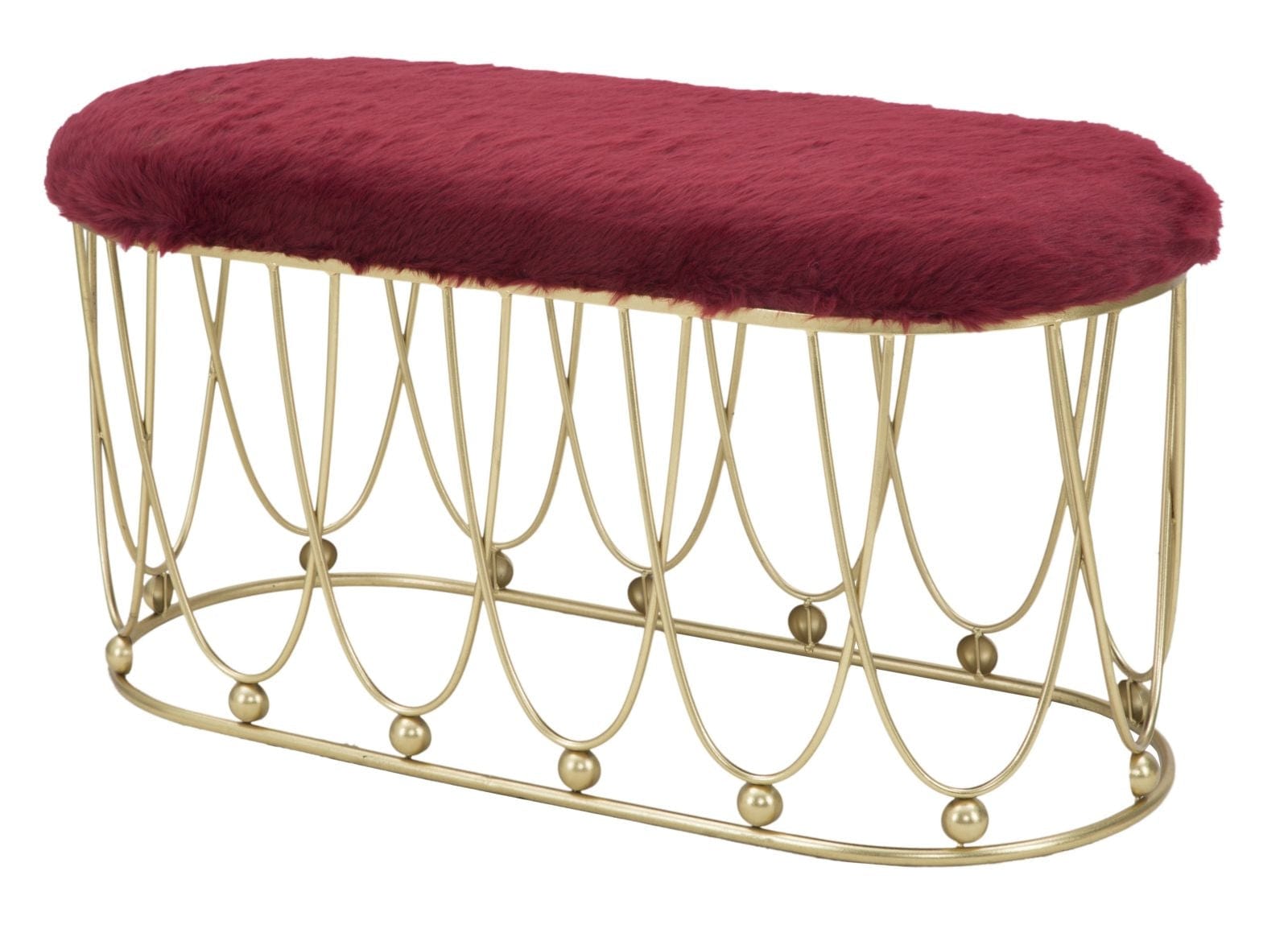 Panca Amelie Bordeaux cm 91,5x40,5x46 (3)