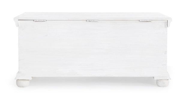 Bizzotto Panca con contenitore in legno Alinta Bianco