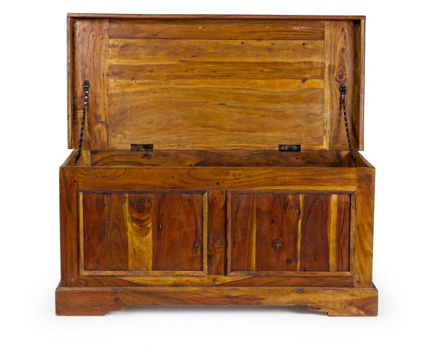 Bizzotto Panca con contenitore in legno Chateaux Naturale