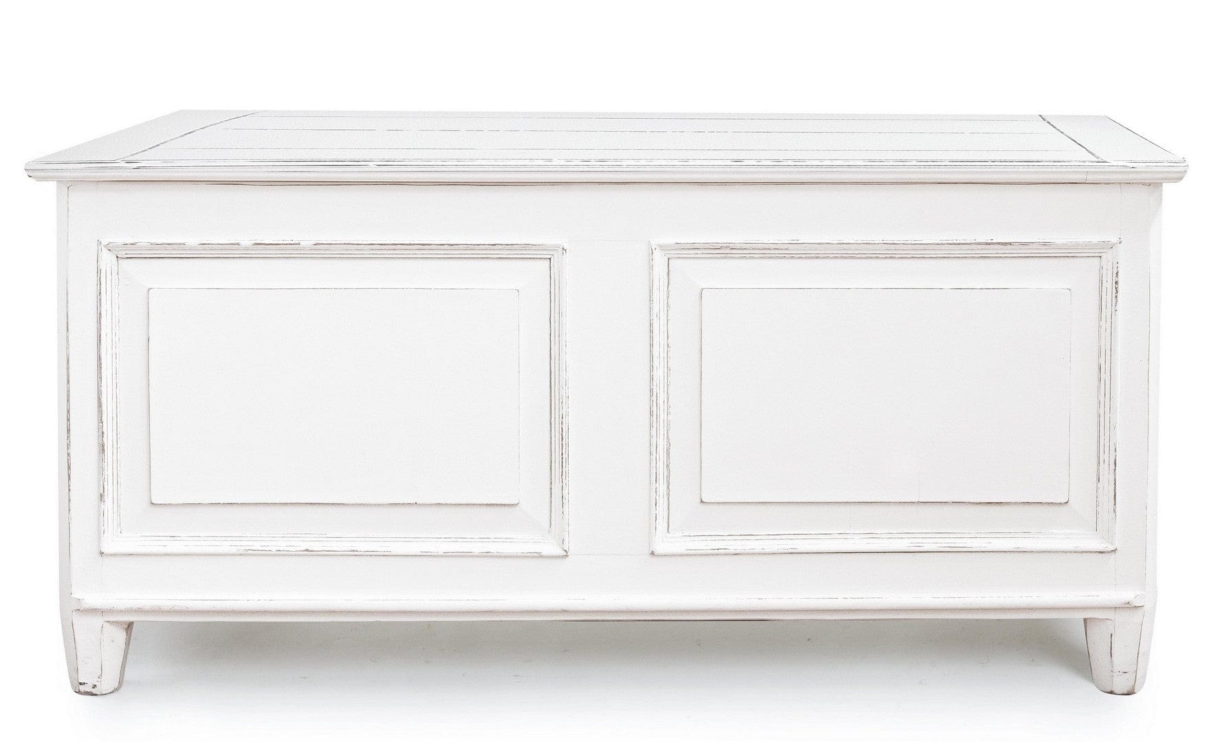 Bizzotto Panca con contenitore in legno Colette Bianco