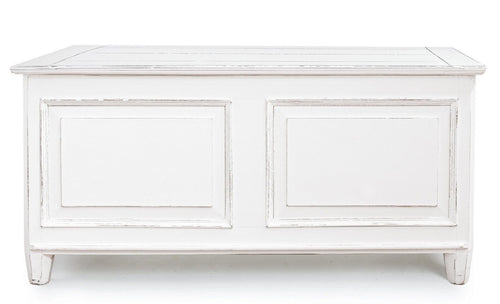 Bizzotto Panca con contenitore in legno Colette Bianco