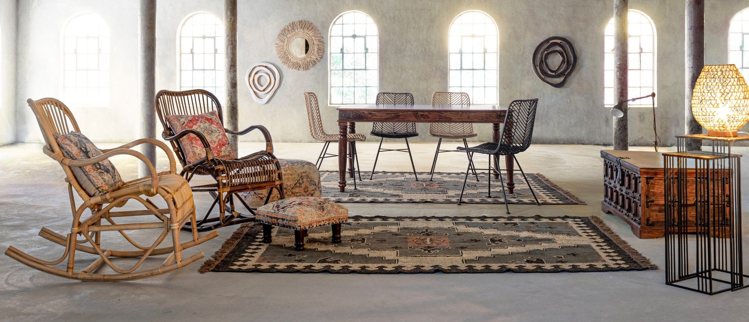 Bizzotto Panca con contenitore in legno Jaipur Noce