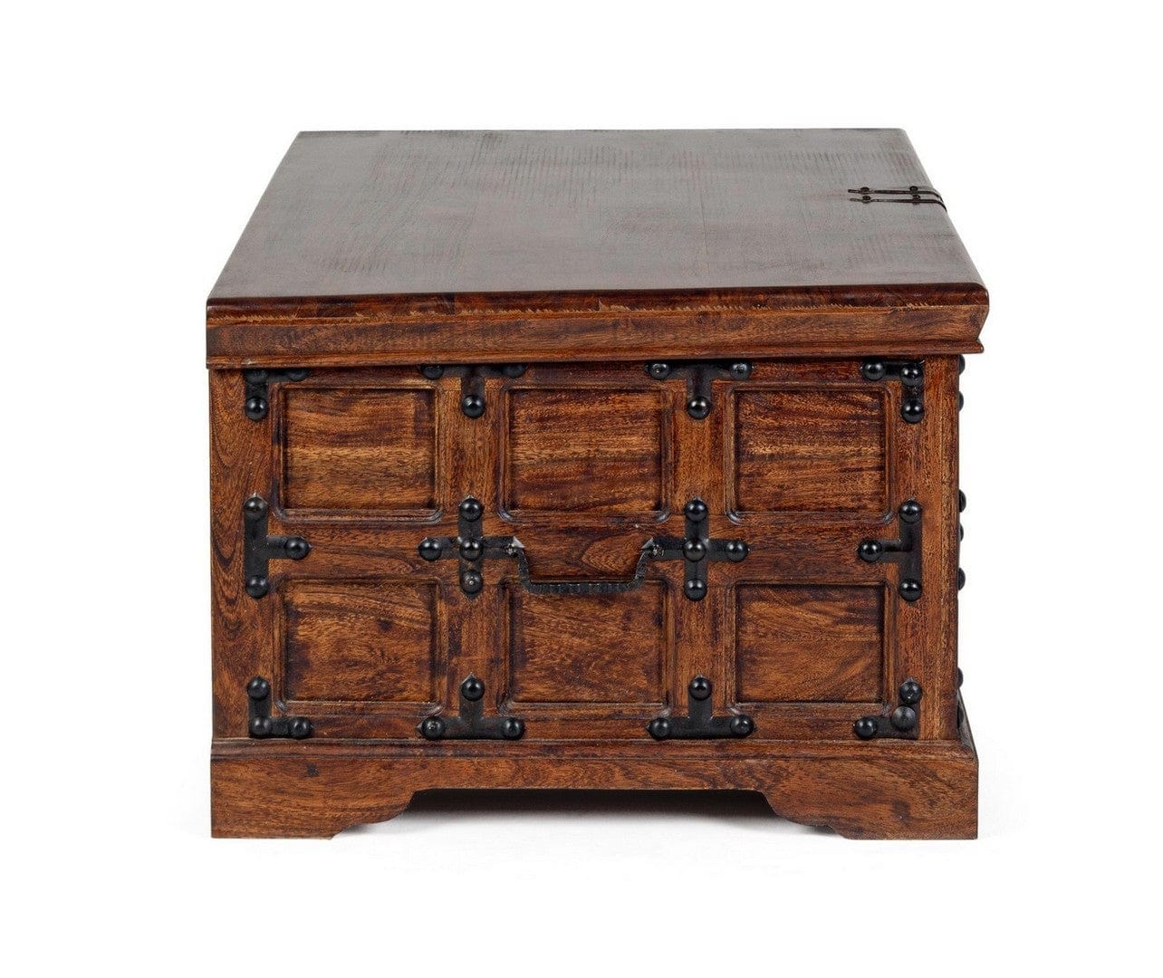Bizzotto Panca con contenitore in legno Jaipur Noce