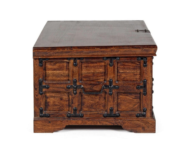Bizzotto Panca con contenitore in legno Jaipur Noce