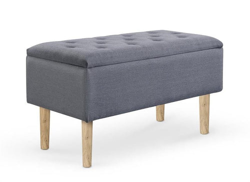 Halmar Panca con contenitore in tessuto Cleopatrix Grigio