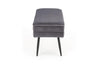 Halmar Panca con contenitore in velluto Velante Grigio