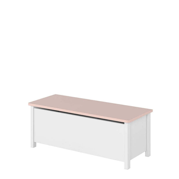 Panca con contenitore per bambini/adolescenti Luna 10 Bianco
