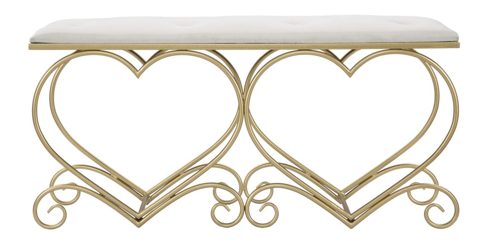 Panca Heart Crema cm 105x37,5x51,5
