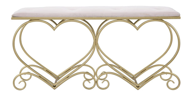 Panca Heart Rosa cm 105x37,5x51,5