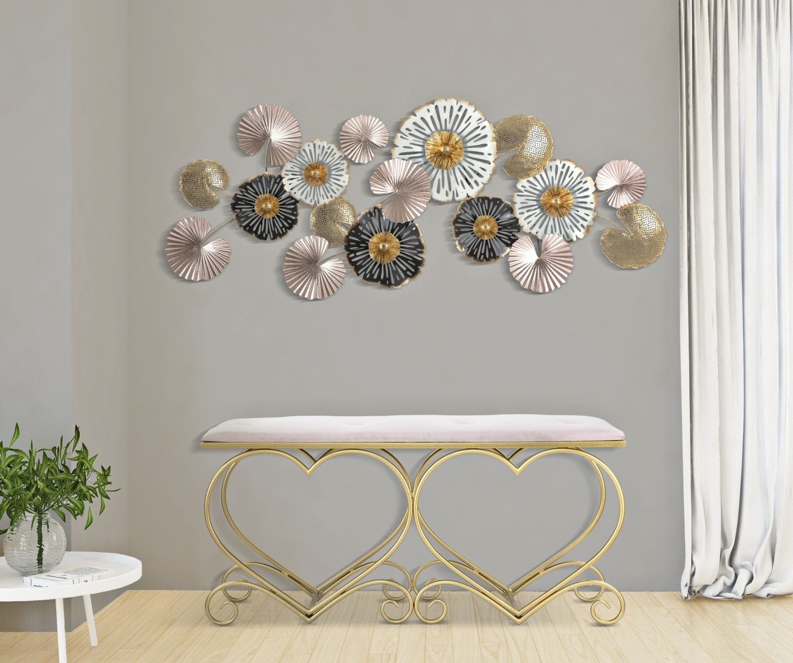 Panca Heart Rosa cm 105x37,5x51,5 (1)
