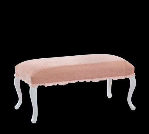 Panca imbottita con tessuto e gambe in legno Dream Somon, l92xL43xH45 cm
