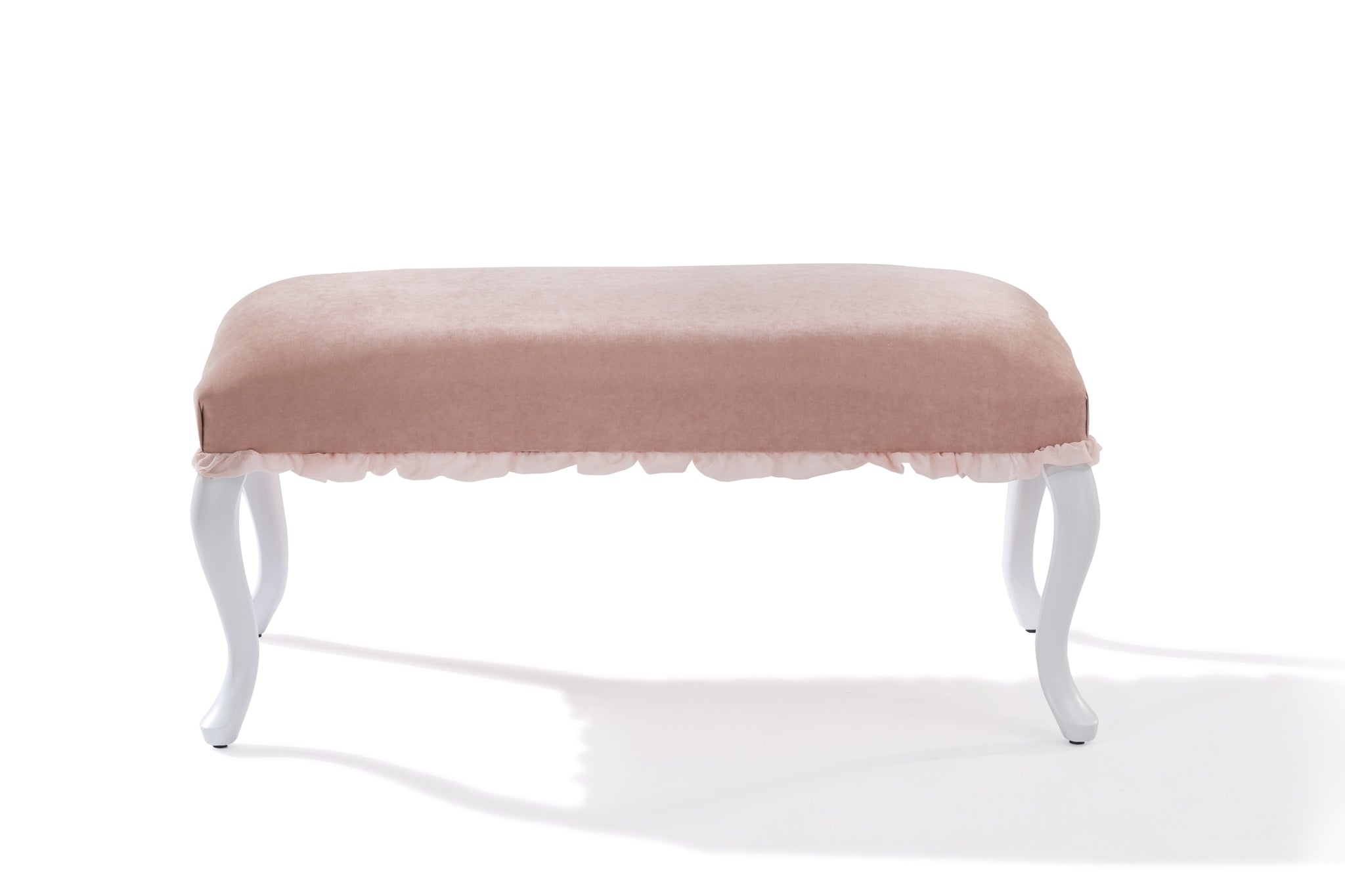 Panca imbottita con tessuto e gambe in legno Dream Somon, l92xL43xH45 cm (6)