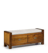 Panca in legno con 2 cassetti Star Beige