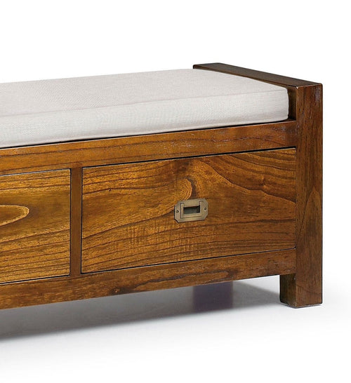 Panca in legno con 2 cassetti Star Beige (1)
