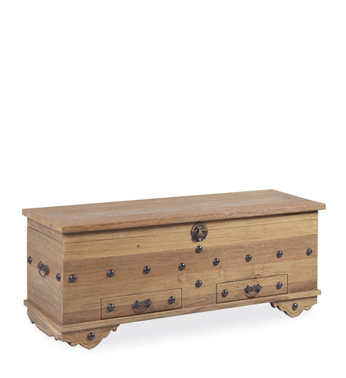 Panca in legno con contenitore Teak Anne Grande Naturale